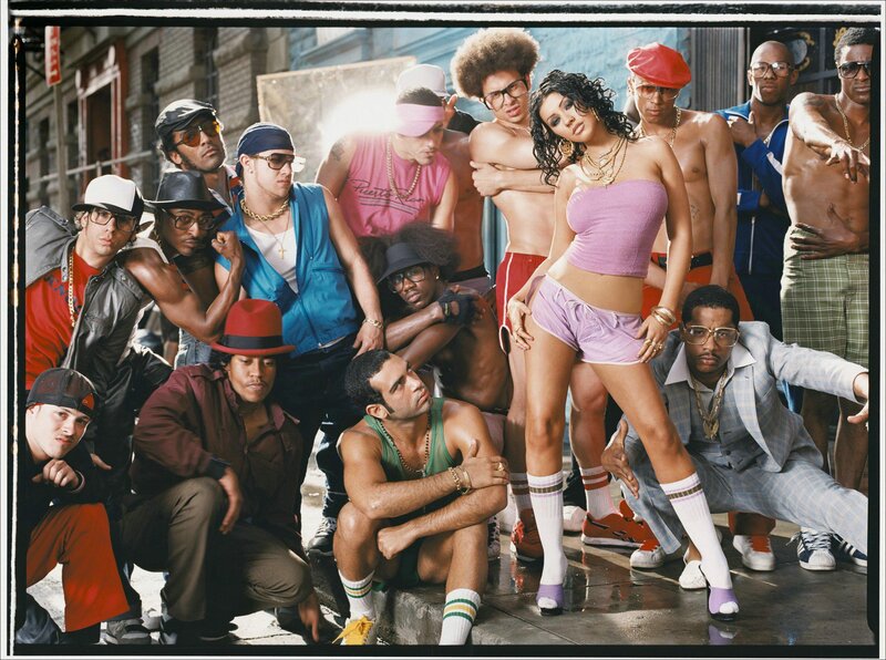 Group of dancers in urban setting