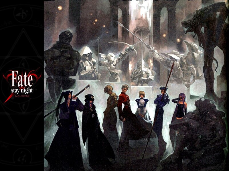 Group of Fantasy Characters — Black, Dramatic, Night, Digital Art, Fantasy Creatures, Swords