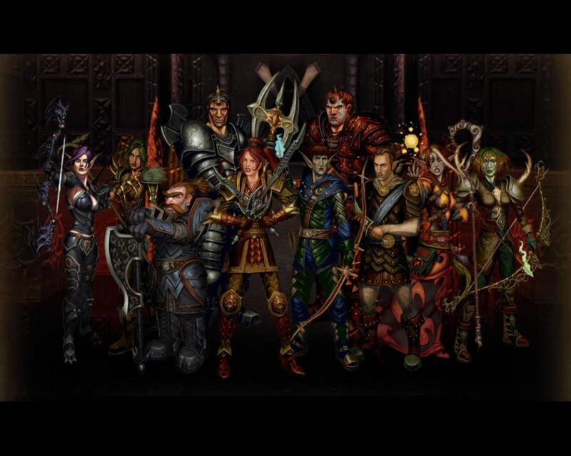 Group of Fantasy Characters — Black
