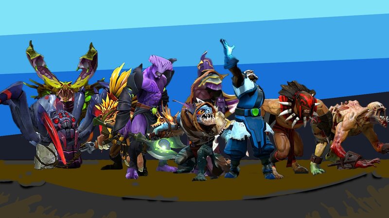 Group of Fantasy Characters — Blue, Dramatic, 3d Render