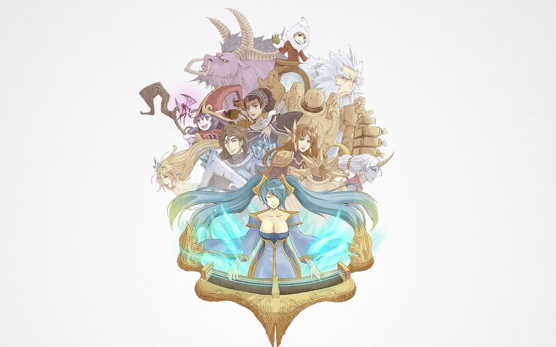 Group of Fantasy Characters — Blue, Dramatic, Anime, Fantasy Creatures