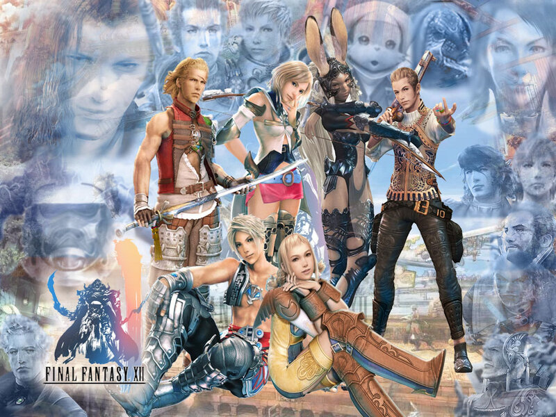 Group of Fantasy Characters — Blue, Dramatic, Digital Art, Sword