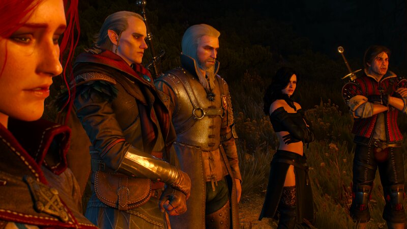 Group of Fantasy Characters — Brown, Dramatic, Night, 3d Render