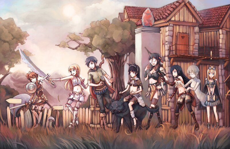Group of Fantasy Characters — Brown, Peaceful