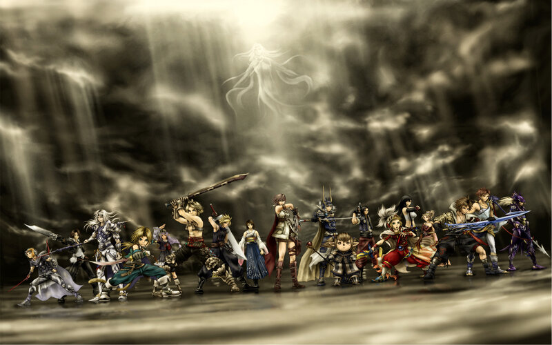 Group of Fantasy Characters — Gray, Dramatic