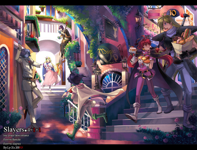Group of Fantasy Characters — Purple