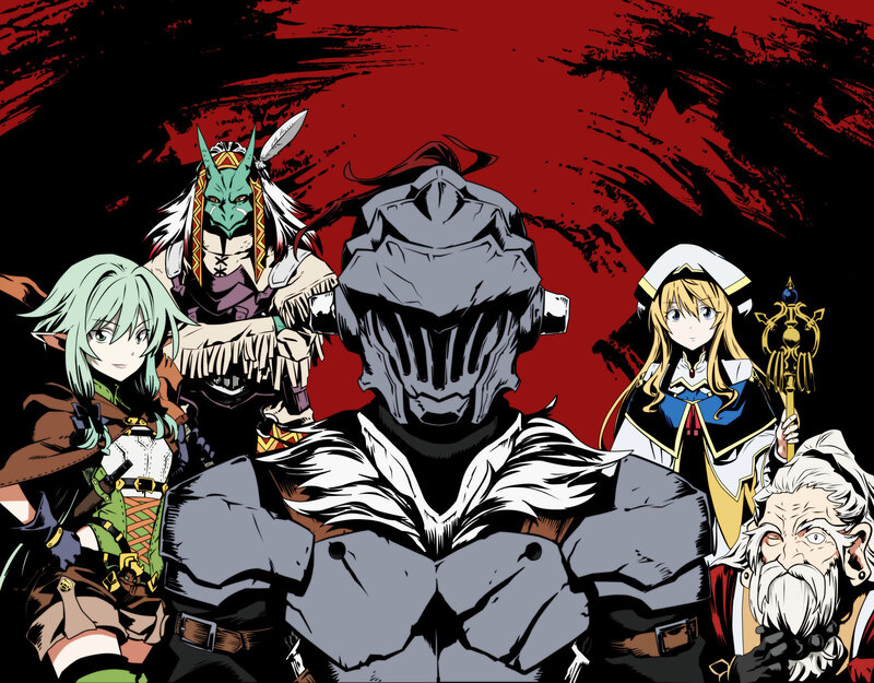 Group of Fantasy Characters — Red, Dramatic, Anime