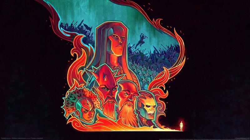 Group of Fantasy Characters — Red, Dramatic, Digital Art, Crowd