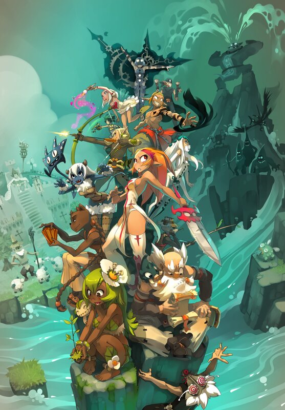 Group of Fantasy Characters — Teal