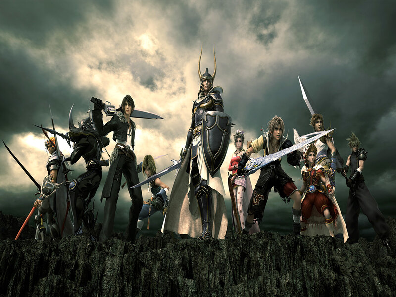 Group of Fantasy Warriors — Gray, Dramatic, Digital Art, Swords, Armor, Cloudy Sky, Black