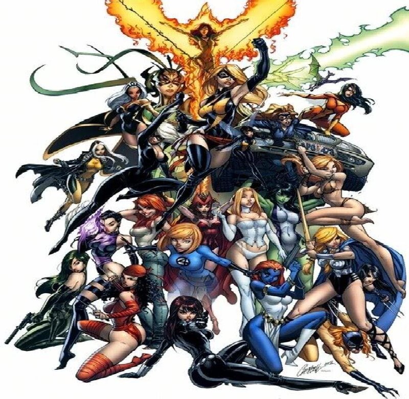 Group of Female Superheroes