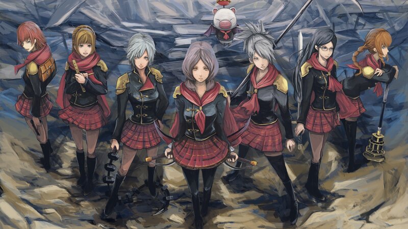 Group of Female Warriors — Red, Dramatic