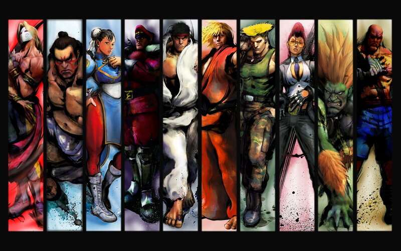 Group of Fighting Game Characters — Red