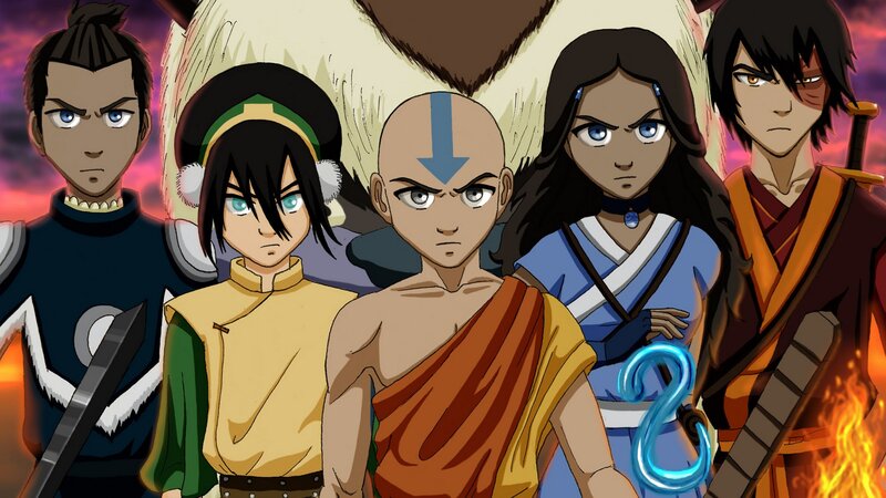 Group of Five Animated Characters — Blue