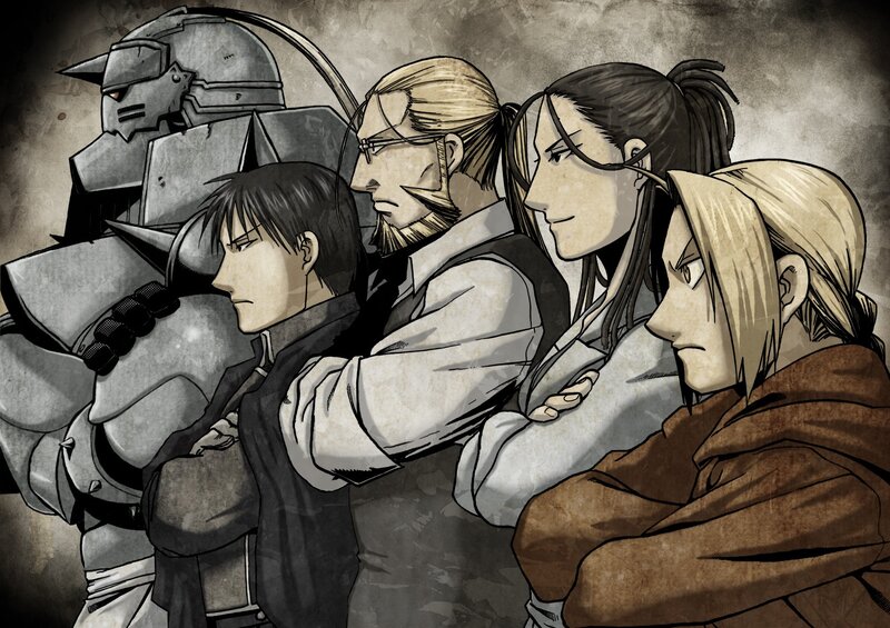 Group of Five Characters — Brown