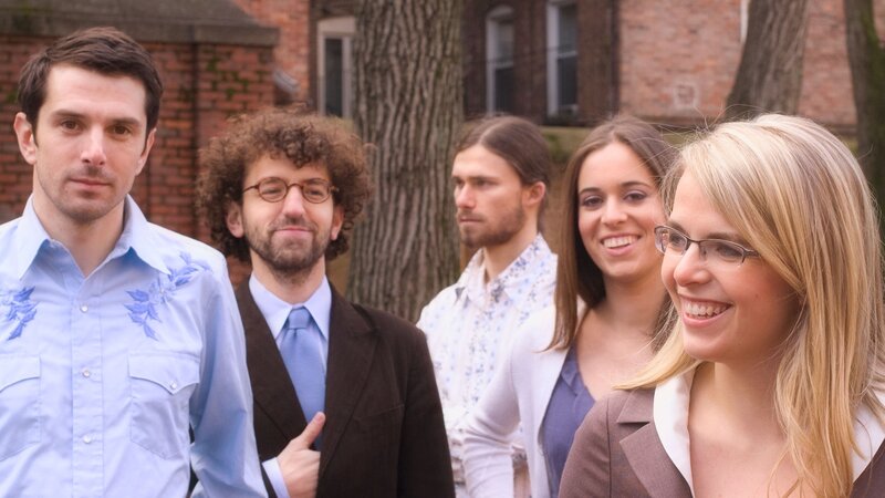 group of five people outdoors
