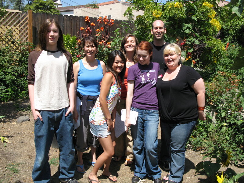 Group of friends in a garden