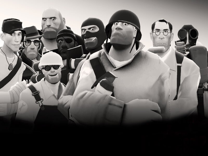 Group of Game Characters — Black, Serious