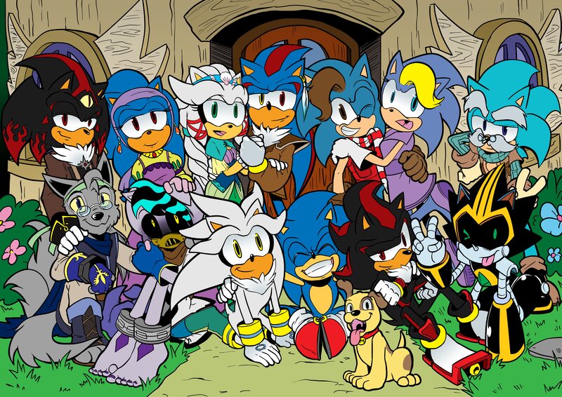 Group of Hedgehogs and Animals — Blue
