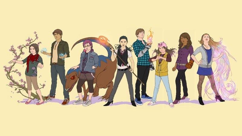 Group of magical characters