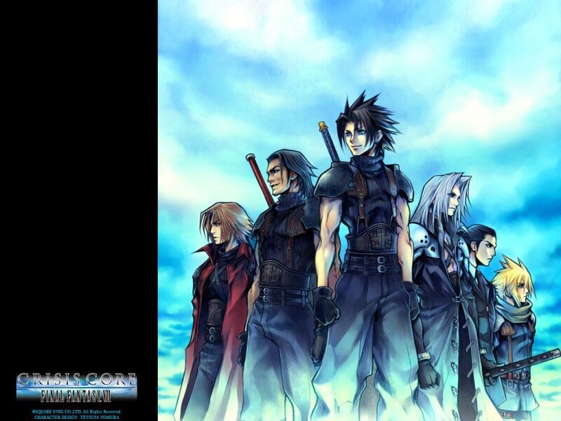 Group of Male Characters — Blue, Dramatic, Anime, Swords