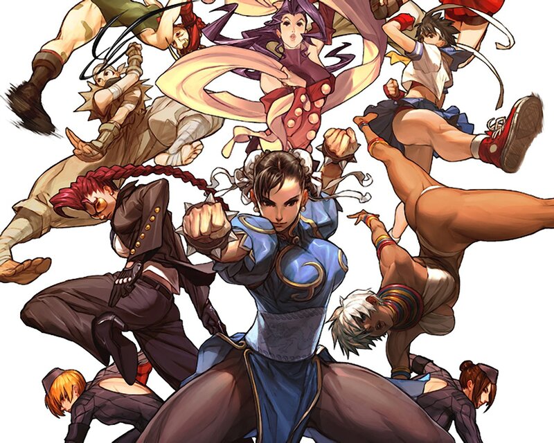 Group of Martial Artists — Blue, Dynamic, Intense