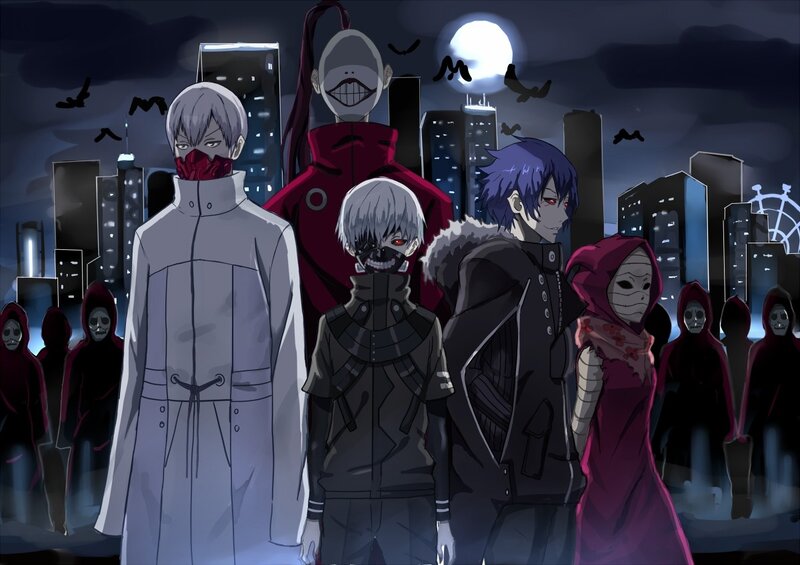 Group of Masked Figures — Black, Dark, Ominous