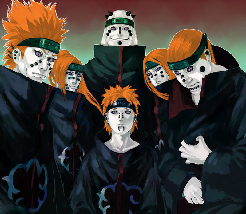 Group of Masked Figures — Black