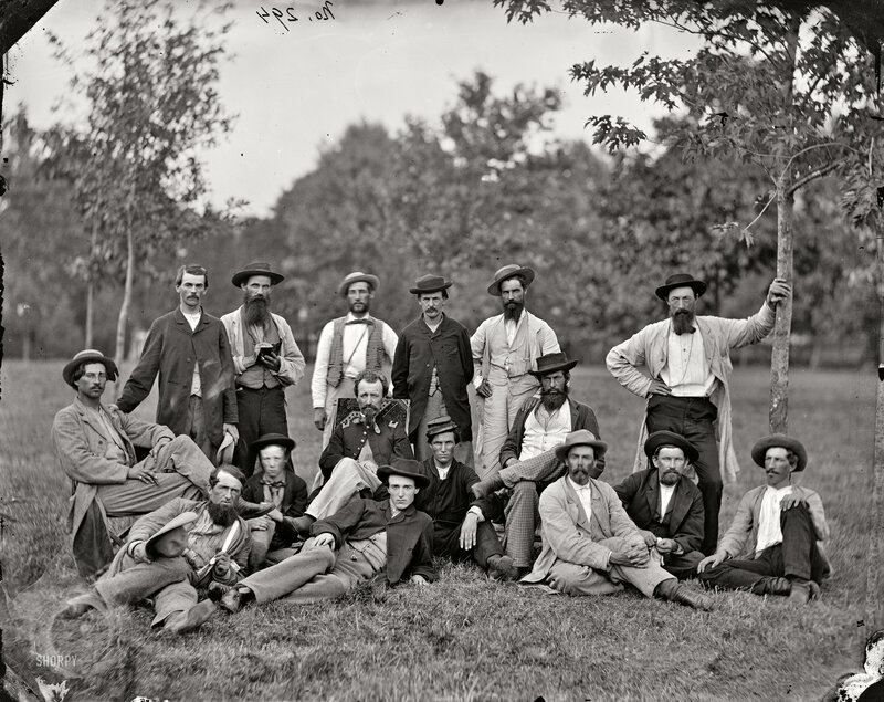 Group of men in a park