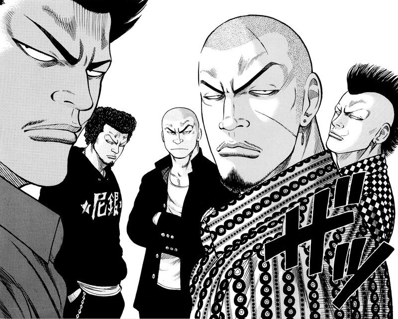 Group of Men in Manga