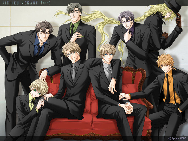 Group of Men in Suits — Black