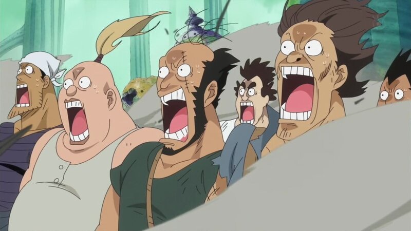 Group of Men Screaming