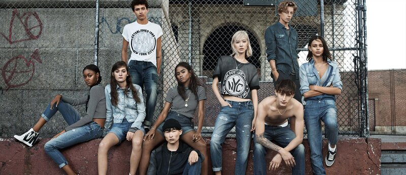 Group of Models in Jeans