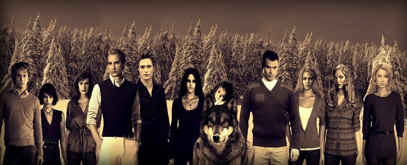 Group of People and Wolf