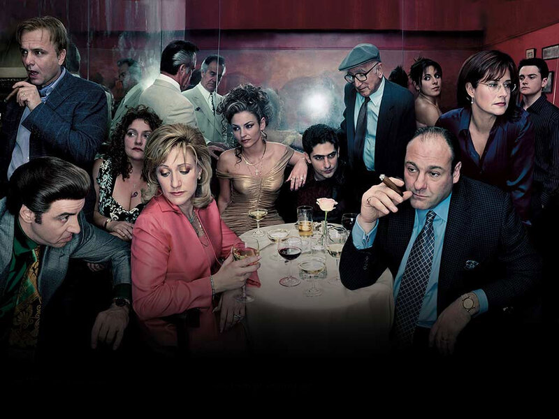 Group of People at Dinner — Black