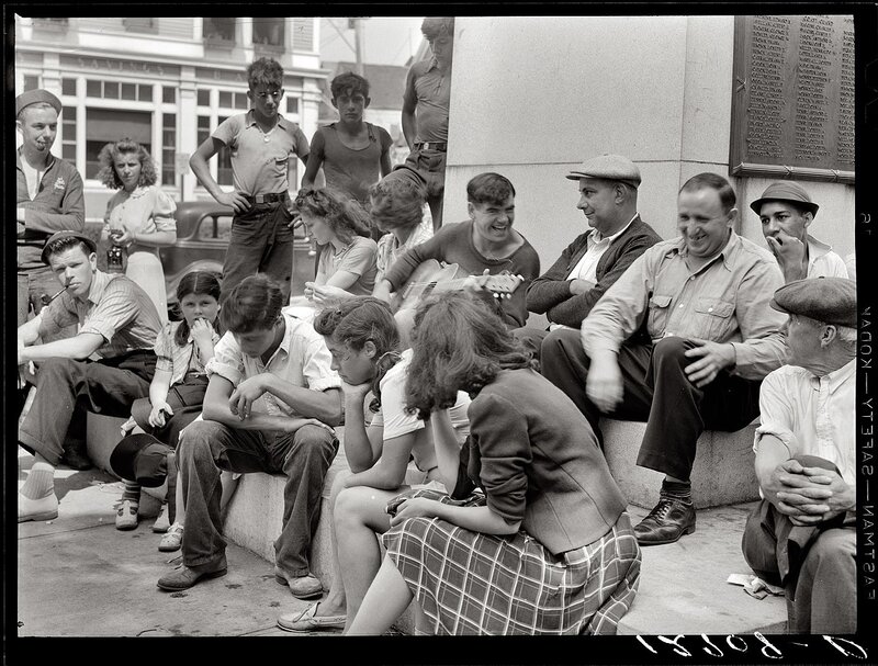 Group of people gathered outdoors