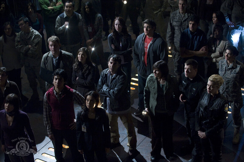 Group of people in a dark room