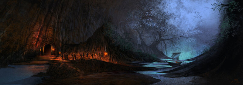 Group of People in Cave