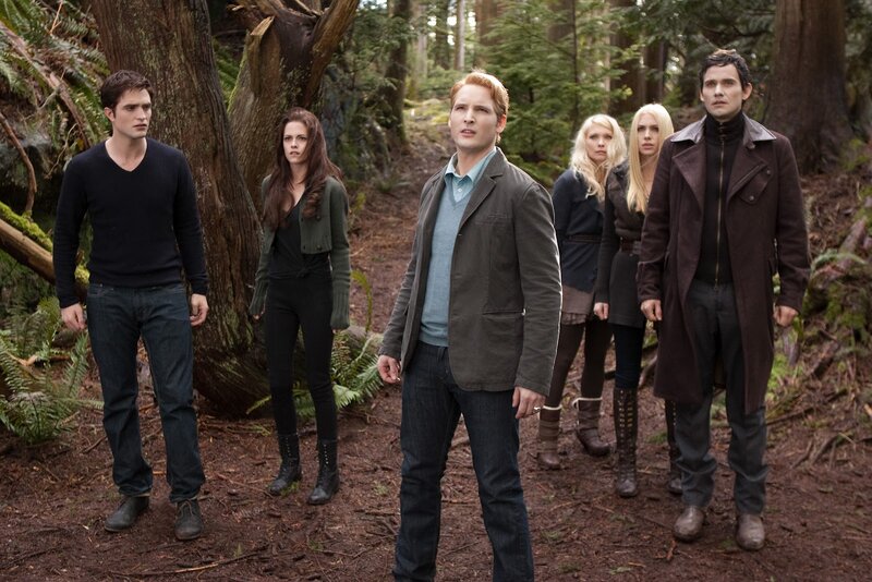 Group of People in Forest — Green, Dramatic