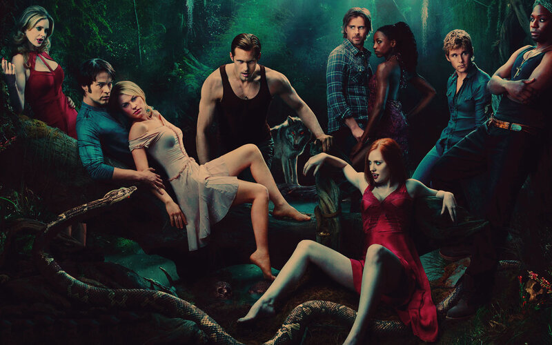 Group of People in Forest — Green