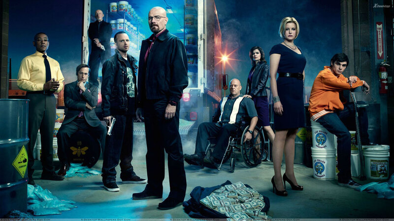 Group of People in Warehouse — Blue, Dramatic, Night