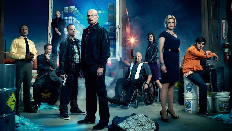 Group of People in Warehouse — Blue, Dramatic