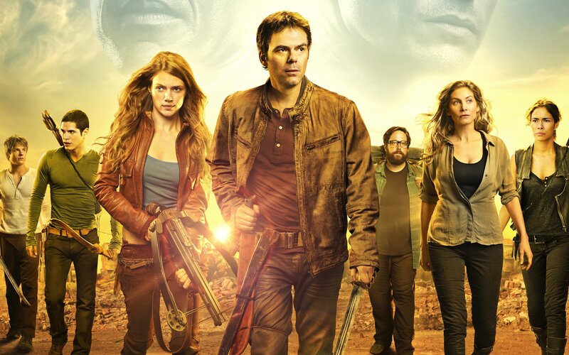 Group of People with Weapons — Brown, Dramatic, Sunset