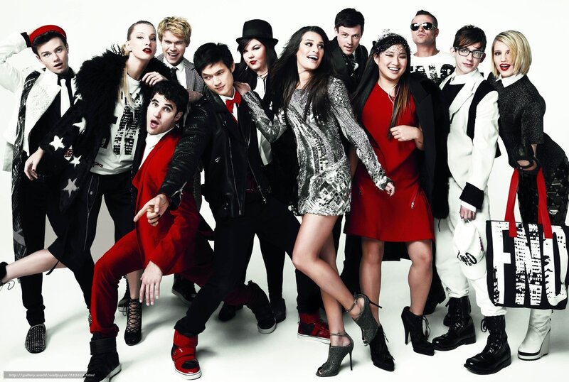 Group of performers in stylish outfits