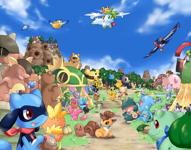 Group of Pokémon Characters — Blue