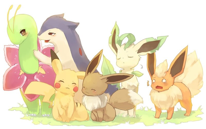 Group of Pokémon Characters — Green
