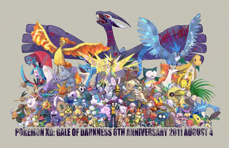 Group of Pokémon Characters — Purple
