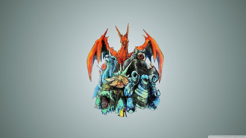 Group of Pokémon Creatures