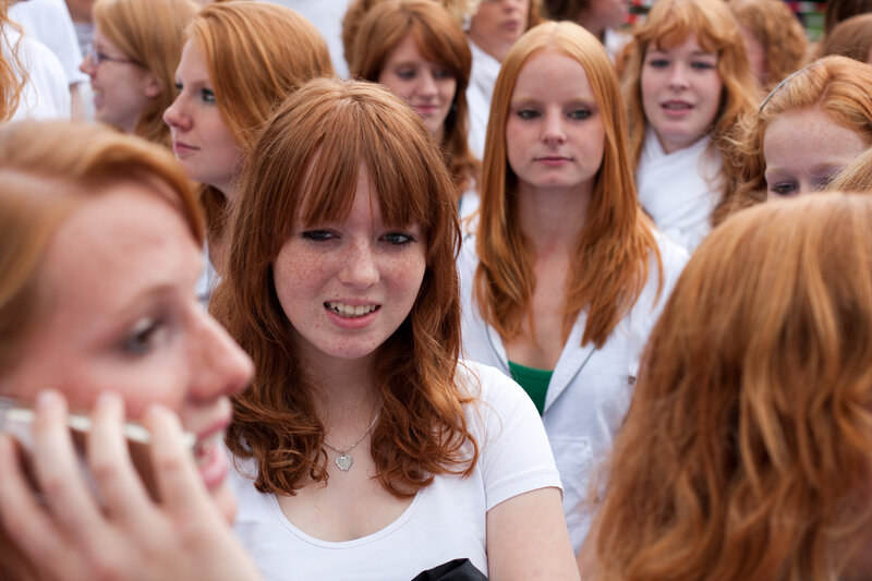 group of red-haired women