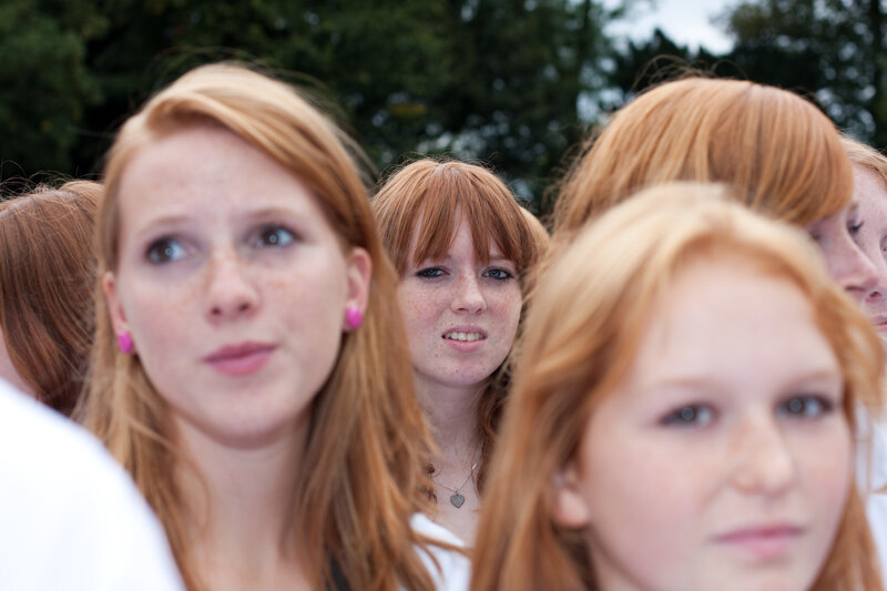 group of red-haired women